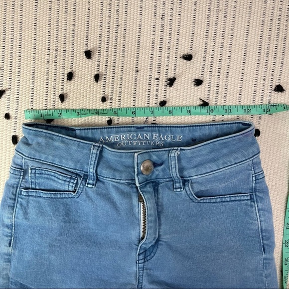 American Eagle Outfitters Hi Rise Shortie Blue 0 - Picture 6 of 8